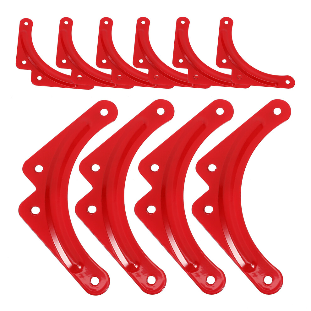 50Pcs Red Aluminum Step Ladder Corner Bracket Durable Furniture Fixing 3641285759749
