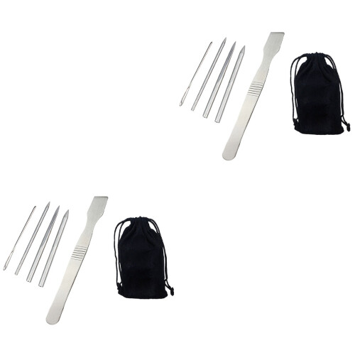 2Sets Silver Paracord Stitching Needle Set for Weaving and Crafting 2