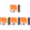 4Sets Durable Soccer Referee Flags with Portable Whistle and Lanyard 2