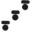 6Pcs Durable Black PU Bag Bottom Pad for DIY Bag Bottom Shaping 6