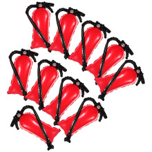 50Pcs Red Fire Extinguisher Shaped Inflatable Aluminum Foil Balloons