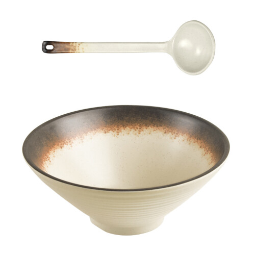 Beige1melamine Soup Bowl Food Serving Tableware for Camping