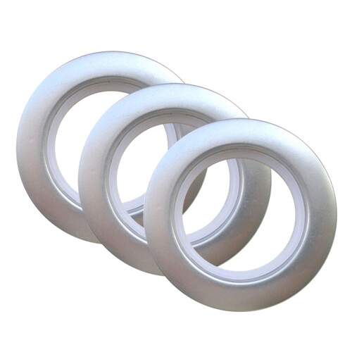 60Pcs Silver Curtain Buckles Easy Snap Fix Eyelet Rings for Window Use