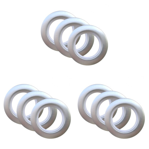 60Pcs Silver Curtain Buckles Easy Snap Fix Eyelet Rings for Window Use 1