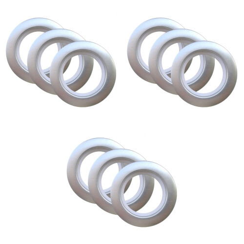 60Pcs Silver Curtain Buckles Easy Snap Fix Eyelet Rings for Window Use 2