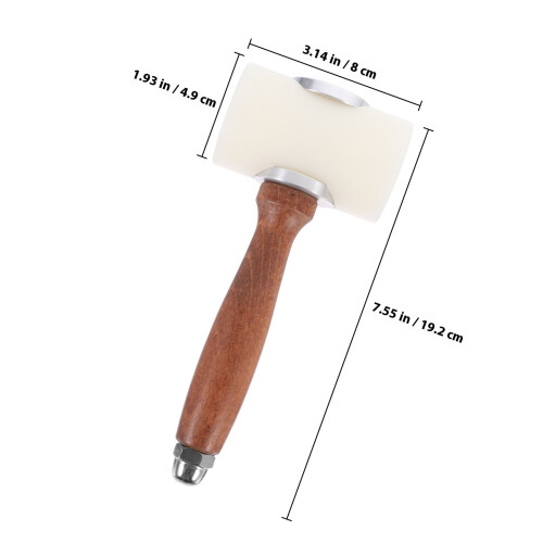 1Pc Wood Handle Carving Hammer with Nylon Head for Craft 1