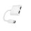 3Pcs White USB C Headphone Adapter 2-in-1 Audio Jack for Phone 3