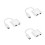 3Pcs White USB C Headphone Adapter 2-in-1 Audio Jack for Phone 7