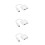 3Pcs White USB C Headphone Adapter 2-in-1 Audio Jack for Phone 4