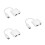 3Pcs White USB C Headphone Adapter 2-in-1 Audio Jack for Phone 5