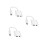 3Pcs White USB C Headphone Adapter 2-in-1 Audio Jack for Phone 6
