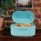 1Pc Blue Metal Bread Container Kitchen Food Storage Box 5