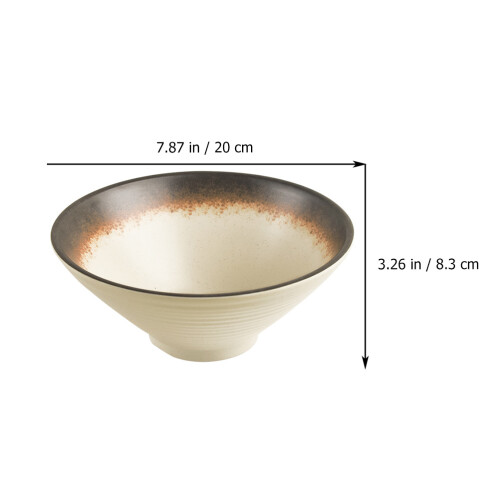 Beige1melamine Soup Bowl Food Serving Tableware for Camping 1