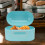 1Pc Blue Metal Bread Container Kitchen Food Storage Box 3