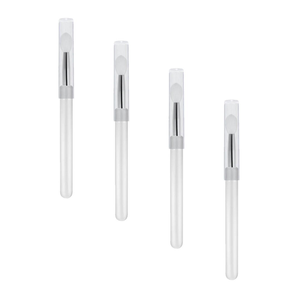 Vaguelly 32Pcs Clear Silicone Lip Balm And Eyeshadow Brushes With Portable Lid