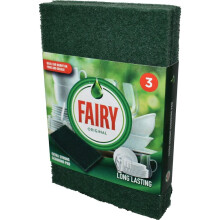 Addis Fairy Original Extra Strong Scourer Pads Pack of 3 Mixed Colours Gree