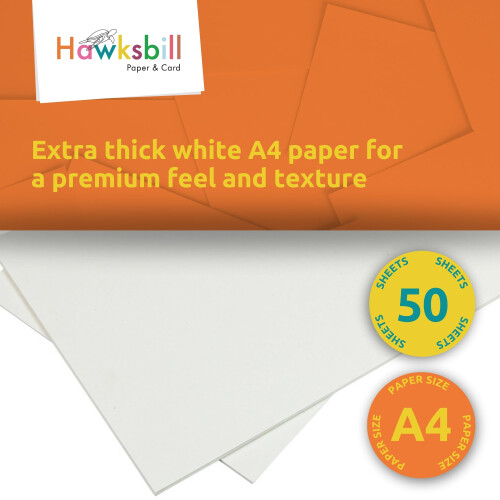 Hawksbill 300GSM Thick White Card A4 1