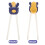 1Pair Kids Training Helper Chopsticks Blue ABS for Early Learning 9