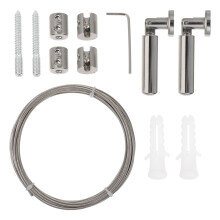 5Sets Stainless Steel Clothes Hanging Rope Wire for Curtains