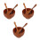 3Sets Solid Wood Facial Mask Bowl Kit with Mixing Tools Light Brown 8