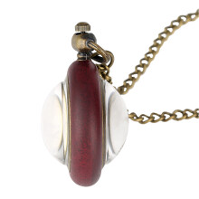 3Pcs Pink Quartz Pendant Pocket Watch Durable Chain Design