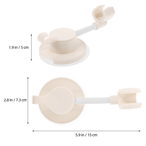 5Pcs Easy Install ABS Shower Wand Holder Beige Wall Mounted Bracket 1