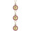 3Pcs Pink Quartz Pendant Pocket Watch Durable Chain Design 9