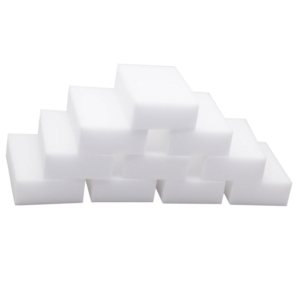 Zhezhe 10 Pcs/Lot Magic Sponge Eraser Multi-Functional Melamine Foam Cleaner 100X60x20mm White 5051227094803