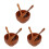 3Sets Solid Wood Facial Mask Bowl Kit with Mixing Tools Light Brown 5