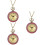 3Pcs Pink Quartz Pendant Pocket Watch Durable Chain Design 10