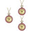 3Pcs Pink Quartz Pendant Pocket Watch Durable Chain Design 7