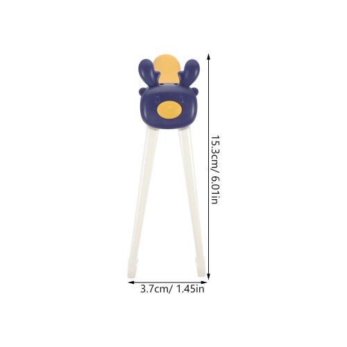 1Pair Kids Training Helper Chopsticks Blue ABS for Early Learning 2