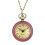3Pcs Pink Quartz Pendant Pocket Watch Durable Chain Design 2