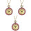 3Pcs Pink Quartz Pendant Pocket Watch Durable Chain Design 4