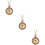 3Pcs Pink Quartz Pendant Pocket Watch Durable Chain Design 8
