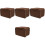 4Pcs Soft Brown Toaster Dirtproof Cover for Bread Maker Protection 3