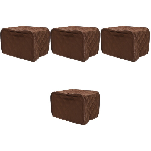 4Pcs Soft Brown Toaster Dirtproof Cover for Bread Maker Protection 2
