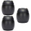 3Pcs Ceramic Pet Urns Black Durable Dog Cat Cremation Ashes Container 7