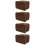 4Pcs Soft Brown Toaster Dirtproof Cover for Bread Maker Protection 8