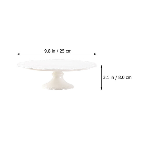 1Pc White Ceramic Cake Display Rack Decorative Baking Stand for Party 2