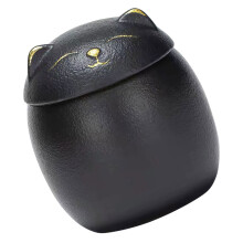 3Pcs Ceramic Pet Urns Black Durable Dog Cat Cremation Ashes Container