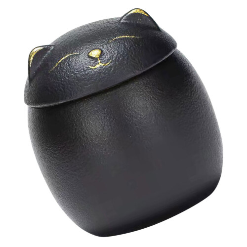 3Pcs Ceramic Pet Urns Black Durable Dog Cat Cremation Ashes Container