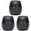3Pcs Ceramic Pet Urns Black Durable Dog Cat Cremation Ashes Container 2
