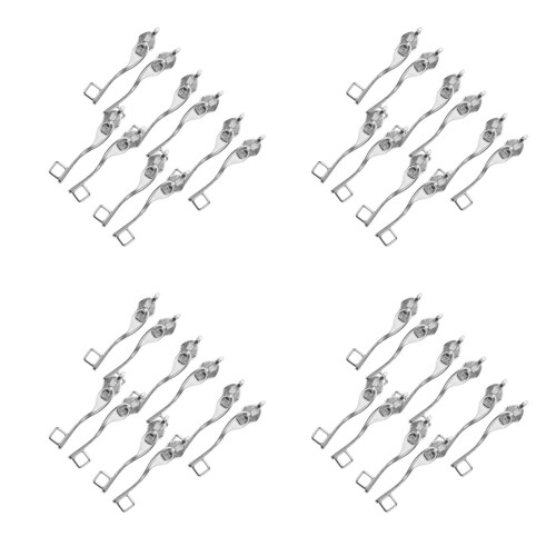 20Pairs Silver Metal Zipper Pulls for Luggage Backpack Smooth Sliding 2