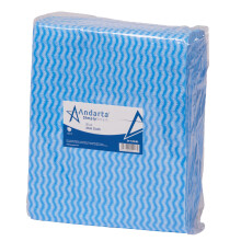 andarta - Blue J-Dish Cloths - Pack of 50 (35 x 42cm) - Versatile Cleaning Cloth