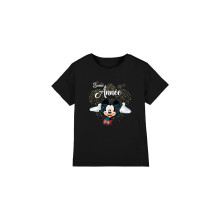 (12-13 Years, Black) Disney Childrens/Kids French Mickey Mouse Fireworks New Year T-Shirt