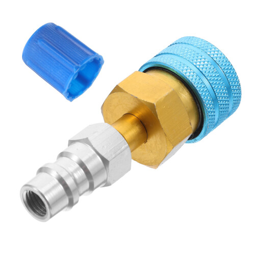 2Pcs Multi Car Ac Hose Adapter Fitting Quick Connect Leakfree Fluoride 1