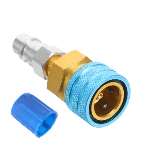 2Pcs Multi Car Ac Hose Adapter Fitting Quick Connect Leakfree Fluoride 2