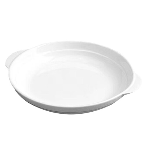 4Pcs White Ceramic Double Handle Baking Dishes for Home and Restaurant 1