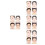 16Pcs Durable Kids Face Painting Practice Boards Plastic Assorted 6